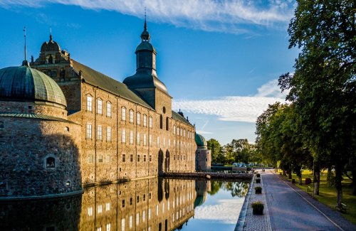 Luftaufnahme Schloss Vadstena Kloster Hotel Web